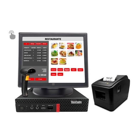 Punto de Venta - Lenovo thinkcentre M700 Core i5 + Pantalla táctil multipunto + Ticketera Térmica + LECTORA