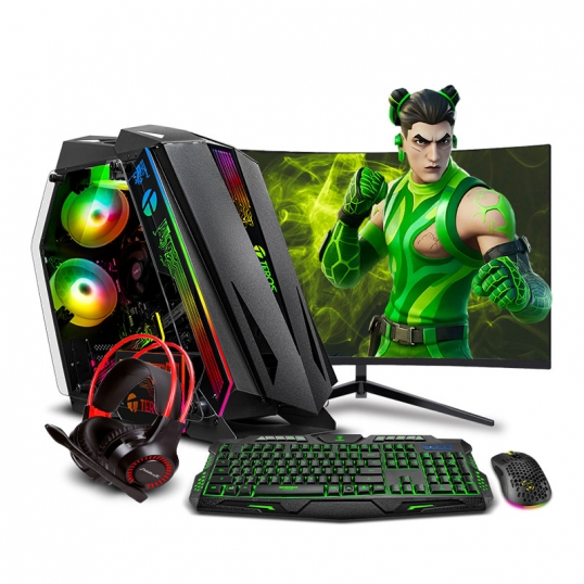 PC Gamer Falkor Green Ryzen 5 5500X3D