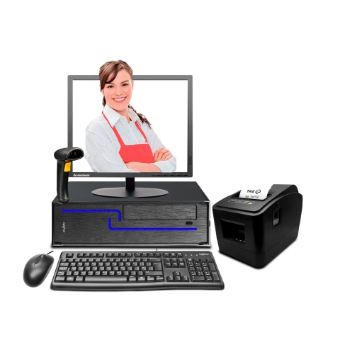 Punto de Venta - Computadora Derby Slim Core i3 + Ticketera Térmica + Scanner - 1