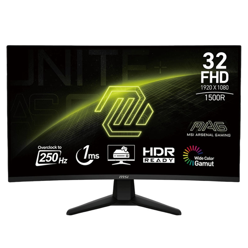 Monitor Curvo MSI MAG 32C6X 32” 250Hz FHD  - 1