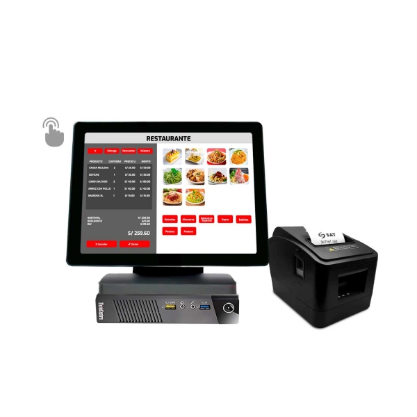 Punto de Venta - Lenovo M73 ULTRA SLIM Core i5 + Pantalla táctil multipunto + Ticketera Termica